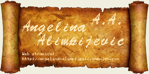 Angelina Alimpijević vizit kartica